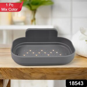 Plastic Soap Holder For Bathroom Self Adhesive (1 Pc)